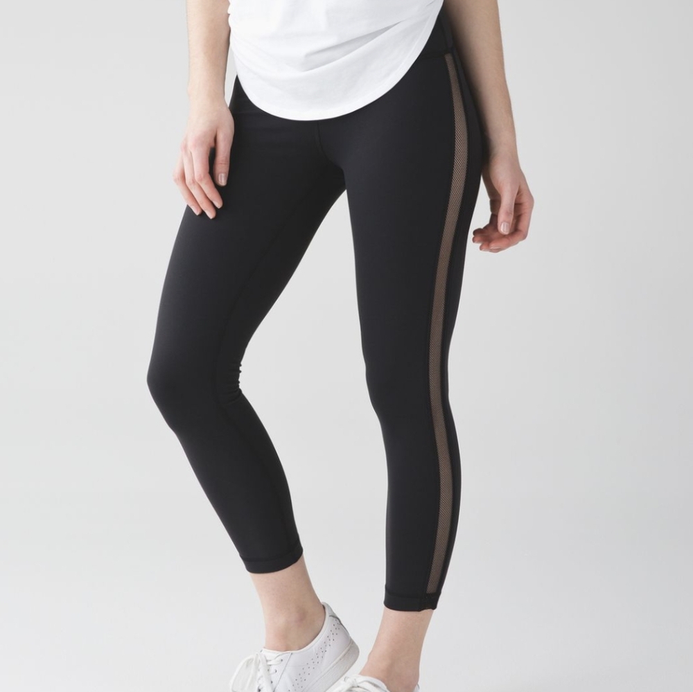 Lululemon high times Pant Wing Mesh full on Luon black